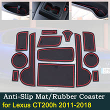 Anti-slip Door Rubber Cup Cushion for Lexus CT200h 2011~2018 2014 2015 2016 2017 A10 for Lexus CT 200h Groove Mat Accessories 2024 - buy cheap