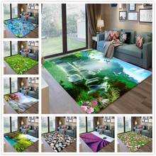 Creative 3D Printing Garden Flower Carpets for Living Room Bedroom Area Rugs Hallway Carpet Kitchen Bathroom Anti-Slip Floor Mat 2024 - buy cheap