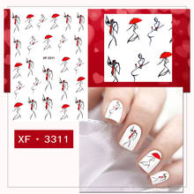 DIY Cute Cartoon Designs Fashion Women Smile Face 3D Nail Sticker Self-adhesive Decals Manicure Nail Art Tips 2024 - buy cheap