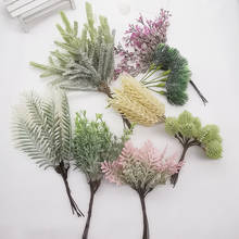 6pcs Plastic Floristics Artificial Plants Wedding Decorative Flowers Needlework Brooch Vases for Home Decor Christmas Garland 2024 - buy cheap