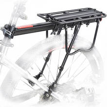 Rack de bicicleta liga de alumínio preto duro agilizar traseiro tronco 50-60kg bagagem para bicicleta mtb bicicleta prateleira ciclismo cremalheiras 2024 - compre barato