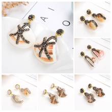 6 Style Bohemian Sea Shell Conch Geometric Earrings For Women Fashion Ocean Beach Handmade Drop Earring 2020 Female Jewelry Gift 2024 - buy cheap