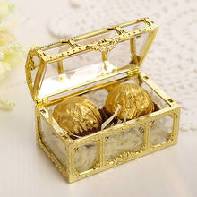 Portable Cosmetic Box European Hollow Gold Silver Treasure Chest Jewelry Ring Necklace Carrying Case Organizer Storage Box Gift 2024 - buy cheap