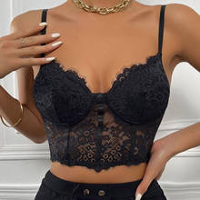 Women Sexy Lace Bralette Y2k Crop Tops Camis Goth Lace Racy Muslin Tops Sexy Underwear Ribbon Chest Camisole Corset Tank Ladies 2024 - buy cheap