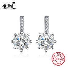 Eie queen brincos vintage de prata esterlina 925, brincos com zircônia de prata 13mm, joias femininas para festa de casamento, presente be109 2024 - compre barato