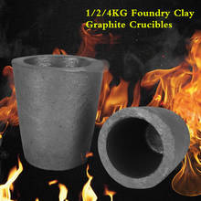 1-4kg Foundry Clay Graphite Crucibles Black Cup Furnace Torch Melting Casting Refining Gold Silver Copper Brass Aluminum 2024 - buy cheap