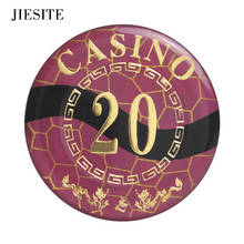 Jiesite conjuntos de chips de poker cristal quadrado redondo acrílico texas holdem em alta-grade fichas de poker de alta qualidade por atacado 25 pçs/set 2024 - compre barato