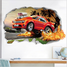 Cartoon 3d Vivid Car Wall sticker For kids Rooms Living Room boy bedroom decor Wall decals Home Decor 2024 - buy cheap