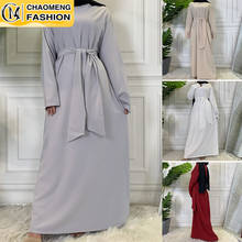 Eid Dubai Abaya Simples musulmán para las mujeres Vestido Hijab Turquía Kaftan Ramadán árabe islámica ropa Vestido De ropa De Maxi túnica 2024 - compra barato