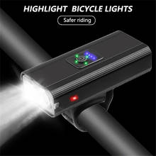 Luz dianteira da bicicleta à prova de chuva carregamento usb led 1200 lumens mtb frente lâmpada do farol alumínio ultraleve lanterna luz da bicicleta 2024 - compre barato