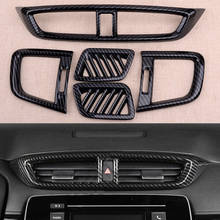 5pcs/Set Car Interior Console Air Vent Cover Trim Fit for Honda CR-V CRV 2017 2018 2019 2020 Carbon Fiber Style 2024 - buy cheap