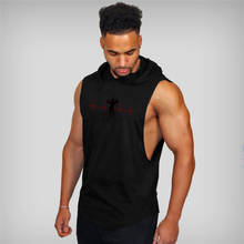 Muscleguys Gym Clothing Bodybuilding Sleeveless hoodie Shirt Fitness Men Tank Top Muscle Vest Stringer Undershirt Cotton TankTop 2024 - buy cheap