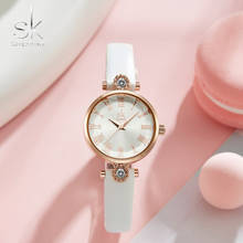 SK Luxury Women Quartz Watches Fashion Leather Strap Relogio Feminino Elegant Rhinestone Design Waterproof Dress Wristwatch 2024 - buy cheap