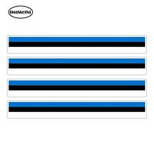 Hotmeini-adesivo de bandeira para carros, 13cm x 1.7cm, 4 peças, faixa de carro, motocicleta, janela, decalque, moto, tuning, estônia 2024 - compre barato