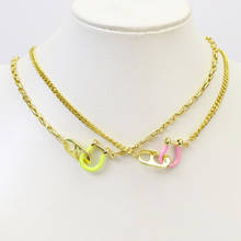 4 Pcs U shape Clasp pendants necklace Twist chain simple  jewelry necklace wholesale women jewelry gift 51516 2024 - buy cheap