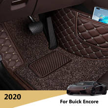 Роскошные автомобильные коврики для Buick Encore 2020, двухслойные коврики с проволочной петлей, аксессуары для интерьера автомобиля, пользовательские накладки на ножки, накладки, коврик 2024 - купить недорого