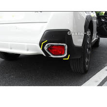 Tampa cromada para farol automotivo, revestimento abs, estilo traseiro, luz de neblina, 2 peças, para subaru xv 2018, 2019, 2020, 2021 2024 - compre barato