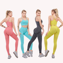 Women Yoga Suits 2pcs Top Bras Seamless Leggings Sportwear Outfits Sports WomanGym Clothing Active Wear Tracksuit Workout,ZF379 2024 - buy cheap