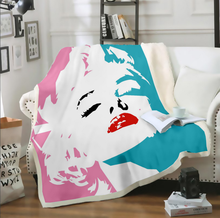 Marilyn Monroe 3d printed fleece blanket for Beds Hiking Picnic Thick Quilt Fashionable Bedspread Sherpa Throw Blanket style-2 2024 - buy cheap