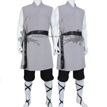Sin mangas de verano Shaolin Kung fu traje arte marcial Wushu uniformes de Tai chi bata tipo monje meditación ropa 25 colores 2024 - compra barato