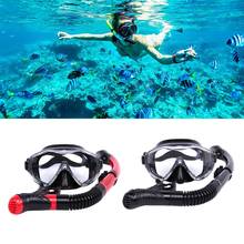 Conjunto de snorkel para adultos, snorkel de vidro temperado antiembaçante e snorkel de secagem para mergulho 2024 - compre barato