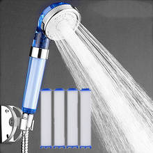 Negative Ions Pressurized Handheld Shower Head Bathroom Showering Bathing Sprinkler Bath Sprayer with PP Cotton Filters Hot H048 2024 - buy cheap