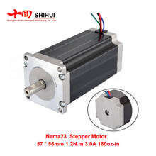 Motor de passo nema 180 oz-in 56mm 6.35mm/8mm, motor de passo com eixo único/duplo, corte de plasma, moagem a laser cnc 2024 - compre barato