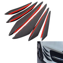 New 6pcs/lot Carbon Fiber Style Car Front Bumper Lip Splitter Body Spoiler Canards 2024 - buy cheap