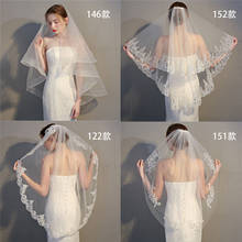 Beauty-eli véus de casamento femininos marfim, nova moda, acessórios, decoração, bonito, noiva, para festa de noiva 2024 - compre barato