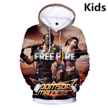 3 To 14 Years Kids Hoodies Free Fire 3D Printed Boys Girls Hoodie Sweatshirt Cartoon Long Sleeve Jacket Tops Teen Clothes 2024 - buy cheap