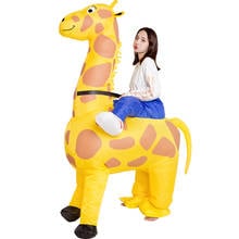 Disfraz inflable de jirafa para adultos, traje de fiesta de fantasía, divertido, para Cosplay, Halloween 2024 - compra barato