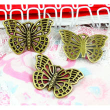 80 шт, 26x18 мм, Античная бронзовая позолоченная бабочка, подвеска ручной работы: «сделай сам» для браслета, ожерелья 2024 - купить недорого