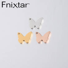Fnixtar Mirror Polished Stainless Steel Small Butterfly Charms For Women DIY Jewelry Making 11*14mm 20piece/lot 2024 - buy cheap
