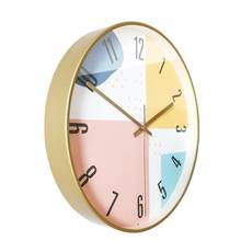 Nordic Meatl Wall Clock Gold Living Room Modern Creative Silent Bedroom Luxury Wall Watches Home Decor Relogio Parede Gift FZ995 2024 - buy cheap