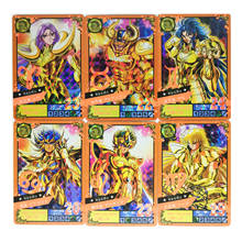 Set de 12 unids/set Saint Seiya, Zodíaco dorado, fluorescente, rubí, pasatiempos coleccionables, juego de colección, cartas de Anime 2024 - compra barato