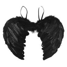 Angel Wing Feather Cosplay Halloween Party Accessories Feather Fairy Angel Wings Masquerade Carnival  Stage Performance Costume 2024 - buy cheap