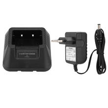 SOONHUA-cargador de batería de iones de litio, Base de carga con adaptador para walkie-talkie Baofeng UV-5R, DM-5R Plus 2024 - compra barato