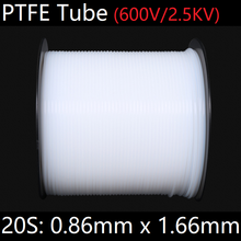 20s 0.86mm x 1.66mm ptfe tubo t eflon isolado rígido capilar f4 tubo de alta temperatura resistente transmitir mangueira 600v branco 2024 - compre barato