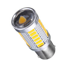 1156 bau15s py21w lâmpada led 33 5730 smd lado marcador reverso luz dome freio cauda amarelo para dc 12v