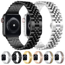 Bandas para apple watch, banda de 44 mm y 40mm, de acero inoxidable, para iwatch Starp de 42mm y 38mm, accesorios de pulsera para iwatch series SE 6, 5, 4, 3, 2 2024 - compra barato