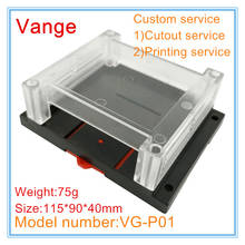 10pcs/lot mold injected extrusion housing ABS plastic case enclosure diy 115*90*40mm for PLC system design PCB equipment 2024 - buy cheap