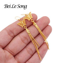 Earrings tassel pendants butterfly earring jewelry 24K gold color for women hoop earings earrings piercing dangle earing girls 2024 - buy cheap