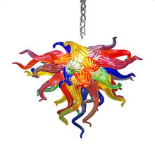 Free Shipping Multi Colored Hand Blown Glass Unique Chandelier 2024 - buy cheap