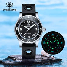 STEELDIVE 1952 NH35 Automatic Watch Men 300m Dive Watch Leather Mechanical Watches for Man BGW9 Super Luminous Diver Watch Steel 2024 - buy cheap