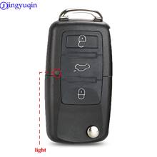 jingyuqin 3 Buttons Car Remote Flip Key Shell Case Fob For VW Passat Polo Golf Touran Bora Ibiza Leon Octavia Fabia 2024 - buy cheap