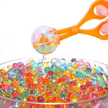 Contas de água em gel de cores mistas, bolas de cultivo de água com tesoura, pinça para crianças, brinquedos para tanque de peixes, decoração de plantas 2024 - compre barato