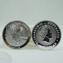 Moneda de Animal australiano, lindo Koala, canguro, moneda conmemorativa chapada en plata, moneda de desafío de plata de Elizabeth II para colección 2024 - compra barato