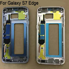 Оригинальный держатель ЖКД экран передняя рамка для samsung Galaxy S7 Edge корпус средняя рамка для Galaxy S7 Edge запчасти 2024 - купить недорого