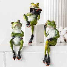 Creative Frog Decor Figurines Novelty Animal Frog Statue Resin Ornament for Home Decor Office Desk Decoration Figurines For Gift 2024 - buy cheap