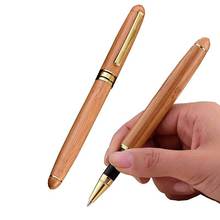 High Quality bamboo ballpoint pens Business Office Sign Pen back to school student writing pen Stationery Supplies 03746 2024 - buy cheap